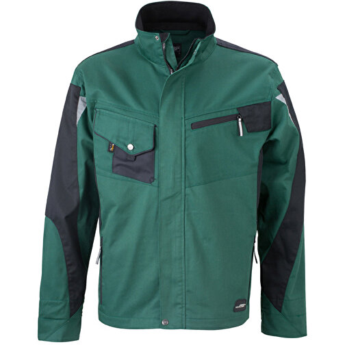 Workwear Jacket , James Nicholson, dark-grün/schwarz, 100% Polyamid CORDURA ®, L, , Bild 1