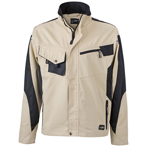 Workwear Jacket , James Nicholson, stone/schwarz, 100% Polyamid CORDURA ®, M, , Bild 1