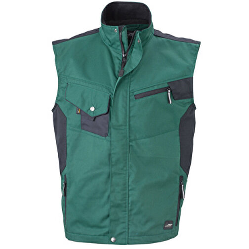 Workwear Vest , James Nicholson, dark-grün/schwarz, 100% Polyamid CORDURA ®, L, , Bild 1