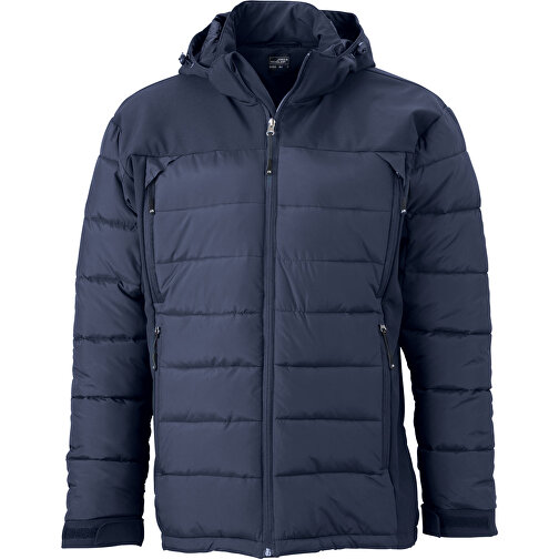 Men’s Outdoor Hybrid Jacket , James Nicholson, navy, 100% Polyester, S, , Bild 1