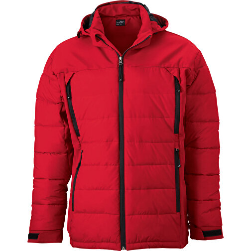 Men’s Outdoor Hybrid Jacket , James Nicholson, rot, 100% Polyester, 3XL, , Bild 1
