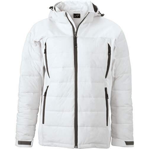 Men’s Outdoor Hybrid Jacket , James Nicholson, weiß, 100% Polyester, 3XL, , Bild 1
