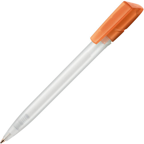 Kugelschreiber TWISTER FROZEN , Ritter-Pen, mandarin/weiss, ABS-Kunststoff, 14,50cm (Länge), Bild 2