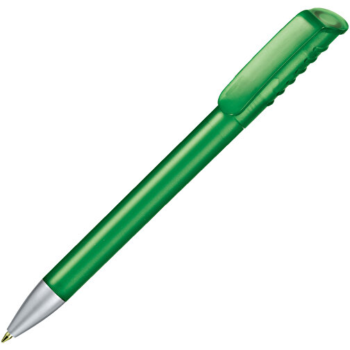 Kugelschreiber TOP SPIN FROZEN , Ritter-Pen, grün-frozen, ABS-Kunststoff, 14,10cm (Länge), Bild 2