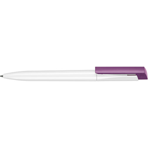 Kugelschreiber FRESH , Ritter-Pen, violett/weiss, ABS-Kunststoff, 14,50cm (Länge), Bild 3
