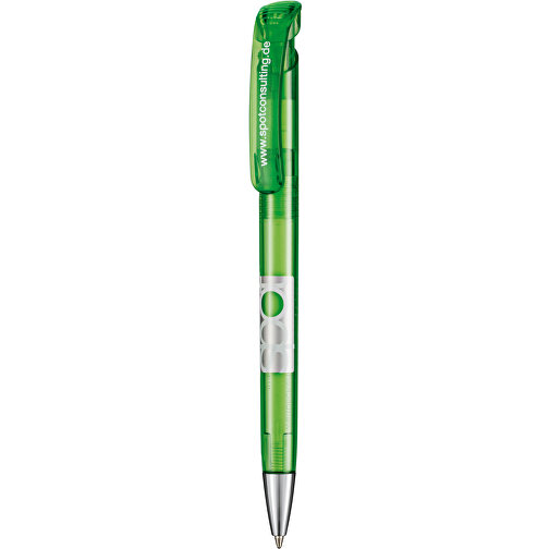 Kugelschreiber BONITA TRANSPARENT , Ritter-Pen, gras-grün, ABS-Kunststoff, 14,80cm (Länge), Bild 1