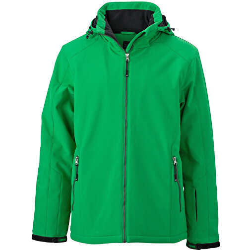 Men’s Wintersport Jacket , James Nicholson, grün, 100% Polyester, S, , Bild 1