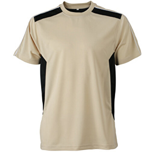 Craftsmen T-Shirt , James Nicholson, stone/schwarz, 100% Polyester, S, , Bild 1