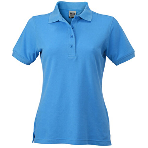 Ladies’ Workwear Polo , James Nicholson, aqua, 50% Polyester, 50% Baumwolle, gekämmt, S, , Bild 1