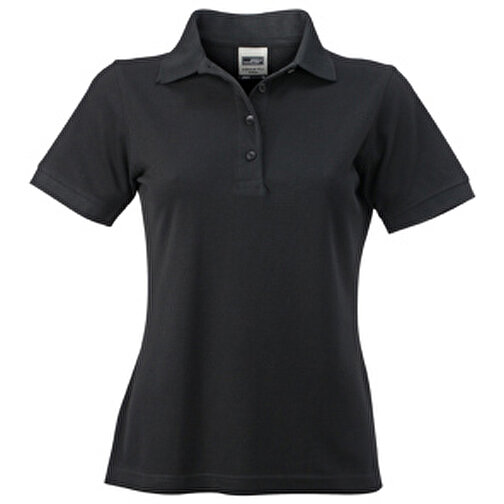 Ladies’ Workwear Polo , James Nicholson, schwarz, 50% Polyester, 50% Baumwolle, gekämmt, 3XL, , Bild 1