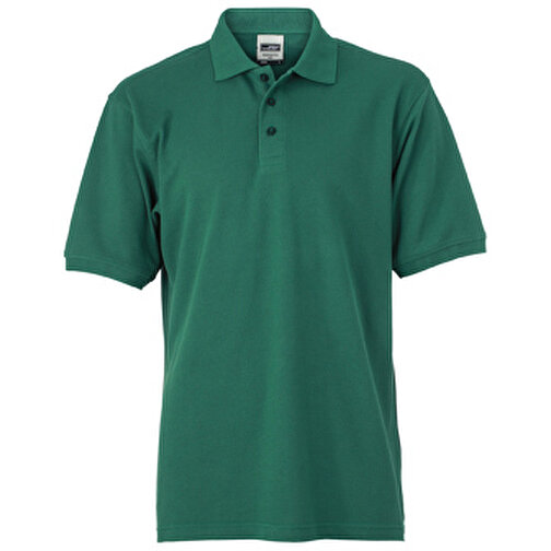 Men’s Workwear Polo , James Nicholson, dark-grün, 50% Baumwolle, gekämmt, 50% Polyester, L, , Bild 1