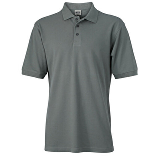 Men’s Workwear Polo , James Nicholson, dark-grau, 50% Baumwolle, gekämmt, 50% Polyester, XL, , Bild 1