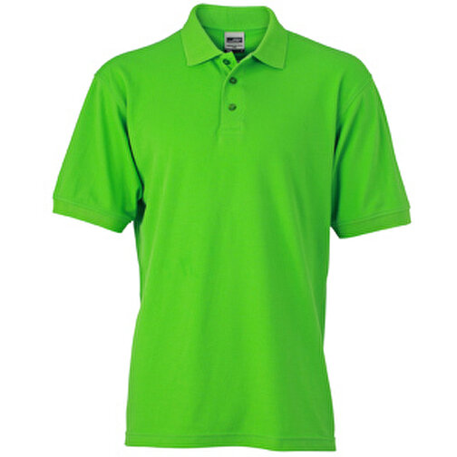 Men’s Workwear Polo , James Nicholson, lime-grün, 50% Baumwolle, gekämmt, 50% Polyester, S, , Bild 1
