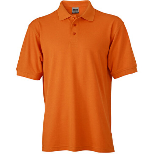 Men’s Workwear Polo , James Nicholson, orange, 50% Baumwolle, gekämmt, 50% Polyester, M, , Bild 1