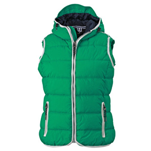 Ladies’ Maritime Vest , James Nicholson, irish-grün/weiß, 100% Polyester, L, , Bild 1