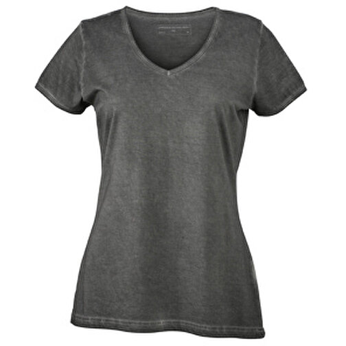 Ladies’ Gipsy T-Shirt , James Nicholson, graphite, 100% Baumwolle, S, , Bild 1
