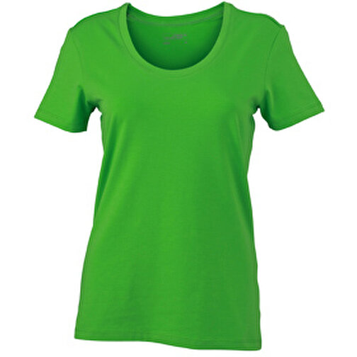 Ladies’ Stretch Round-T , James Nicholson, lime-grün, 95% Baumwolle, gekämmt, ringgesponnen, 5% Elasthan, L, , Bild 1