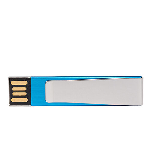 USB-Stick PAPER CLIP 1GB , Promo Effects MB , blau MB , 1 GB , Aluminium MB , 3 - 10 MB/s MB , 5,50cm x 1,25cm (Länge x Breite), Bild 2
