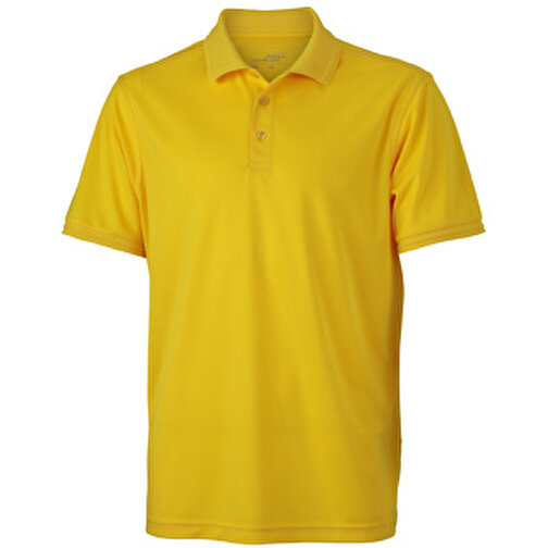 Men’s Active Polo , James Nicholson, sun-gelb, 100% Polyester, XL, , Bild 1