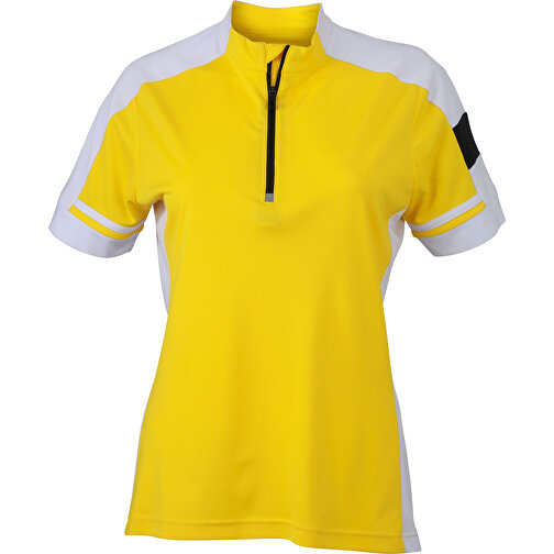 Ladies’ Bike-T Half Zip , James Nicholson, sun-gelb, 100% Polyester, XL, , Bild 1
