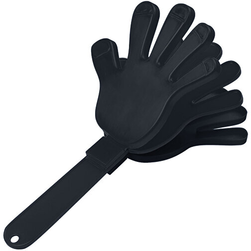 Klapper 'Hand', Einfarbig , schwarz, Kunststoff, 26,50cm x 2,20cm x 14,20cm (Länge x Höhe x Breite), Bild 1