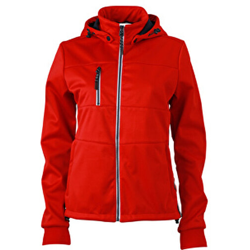 Ladies’ Maritime Jacket , James Nicholson, rot/navy/weiß, 100% Polyester, XL, , Bild 1