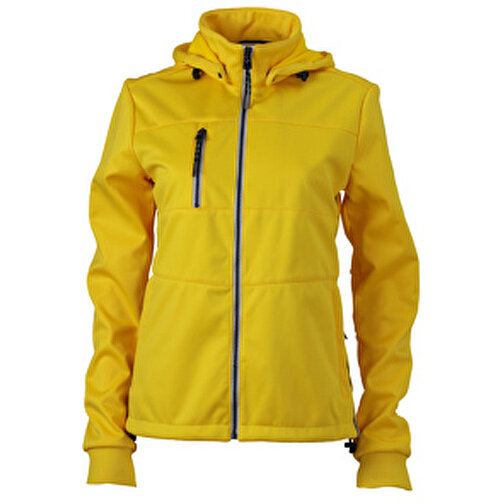 Ladies’ Maritime Jacket , James Nicholson, sun-gelb/navy/weiss, 100% Polyester, M, , Bild 1