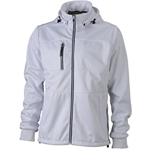 Men’s Maritime Jacket , James Nicholson, weiß/weiß/navy, 100% Polyester, S, , Bild 1