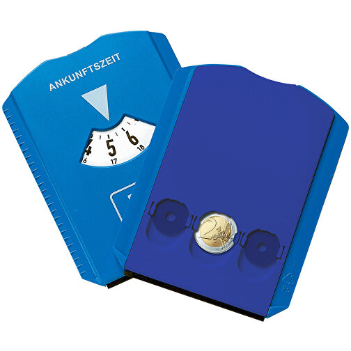 Parkscheibe 'Euro' Mit Chips , blau, Kunststoff, 15,50cm x 0,70cm x 11,90cm (Länge x Höhe x Breite), Bild 1