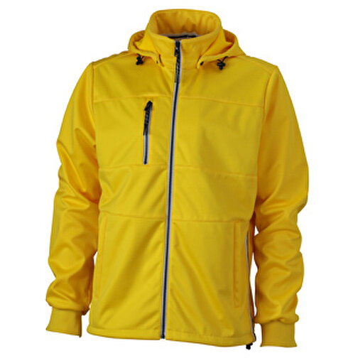 Men’s Maritime Jacket , James Nicholson, sun-gelb/navy/weiß, 100% Polyester, L, , Bild 1