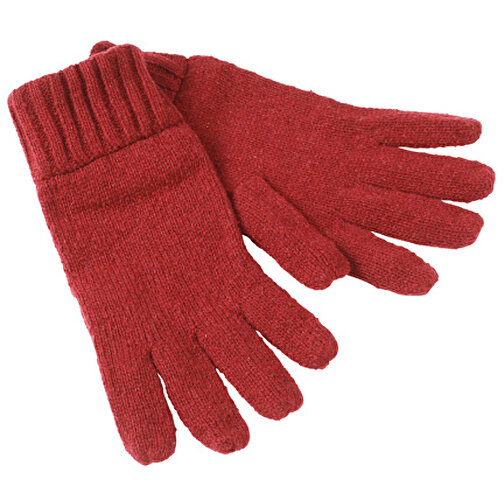 Melange Gloves Basic , Myrtle Beach, dark-rot, 80% Polyacryl, 20% Polyamid, S/M, , Bild 1