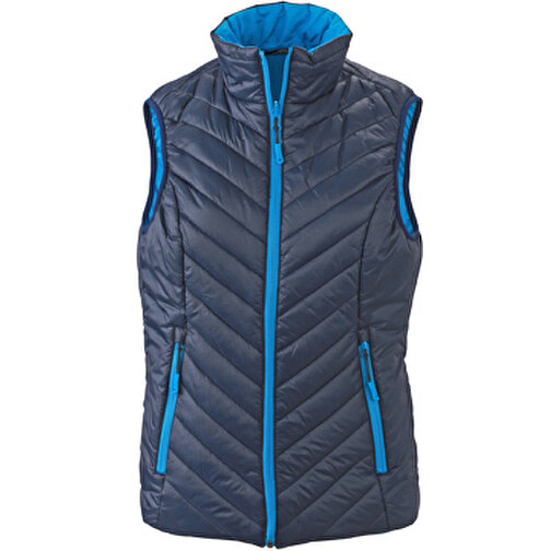 Ladies’ Lightweight Vest , James Nicholson, navy/aqua, 100% Polyester DuPont™ Sorona®, S, , Bild 1