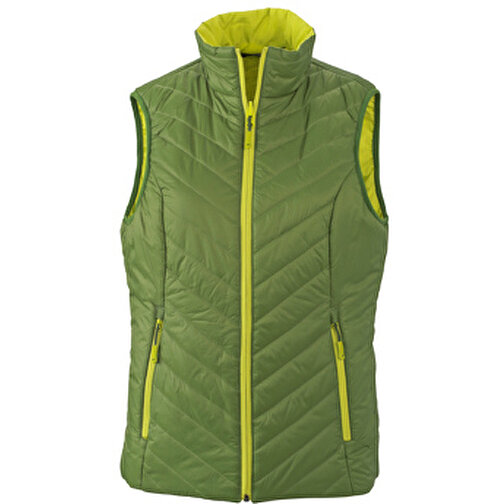 Ladies’ Lightweight Vest , James Nicholson, jungle-grün/acid-gelb, 100% Polyester DuPont™ Sorona®, XL, , Bild 1