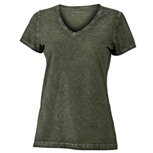 Ladies’ Gipsy T-Shirt , James Nicholson, dusty-olive, 100% Baumwolle, M, , Bild 1
