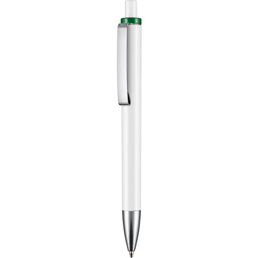Kugelschreiber EXOS , Ritter-Pen, grün/weiss, ABS-Kunststoff, 14,00cm (Länge), Bild 1