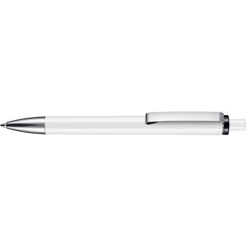 Kugelschreiber EXOS , Ritter-Pen, schwarz/weiss, ABS-Kunststoff, 14,00cm (Länge), Bild 3