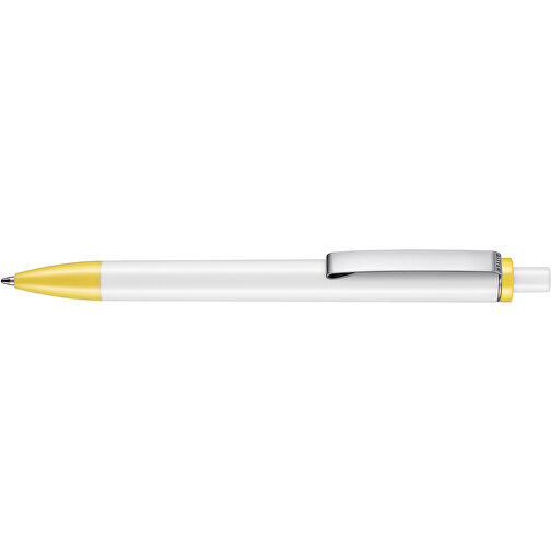 Kugelschreiber Exos P , Ritter-Pen, zitronen-gelb/weiss, ABS-Kunststoff, 14,00cm (Länge), Bild 3