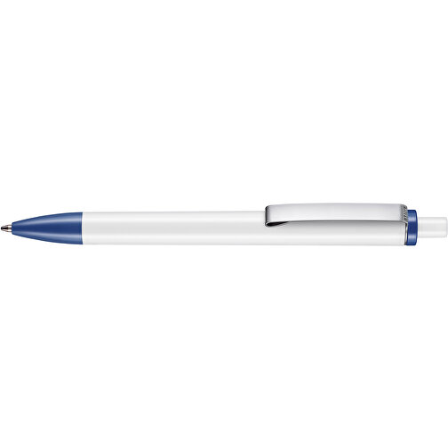 Kugelschreiber Exos P , Ritter-Pen, blau/weiss, ABS-Kunststoff, 14,00cm (Länge), Bild 3