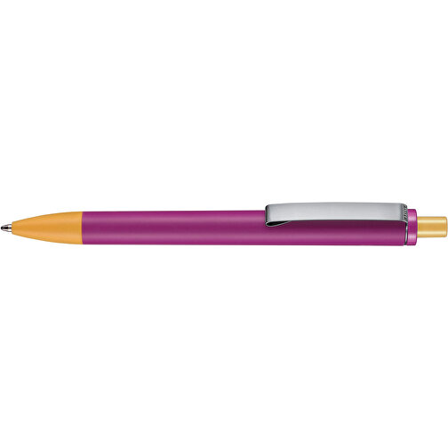 Kugelschreiber Exos Soft P , Ritter-Pen, lila/gelb, ABS-Kunststoff, 14,00cm (Länge), Bild 2