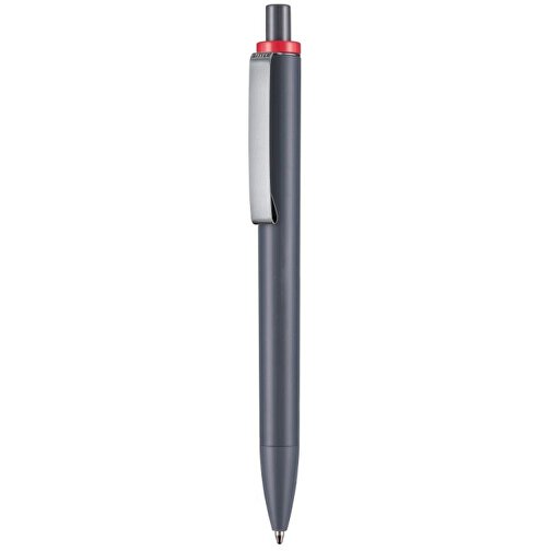 Kugelschreiber Exos Soft P , Ritter-Pen, dunkelgrau, ABS-Kunststoff, 14,00cm (Länge), Bild 1