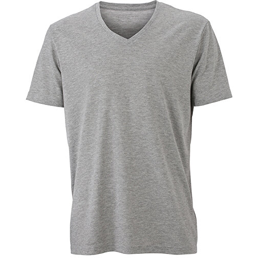 Men’s Heather T-Shirt , James Nicholson, grau-heather, 65% Polyester, 35% Baumwolle, S, , Bild 1