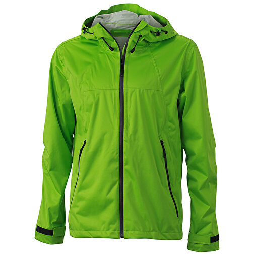 Men’s Outdoor Jacket , James Nicholson, spring-grün/iron-grau, 100% Polyester, S, , Bild 1