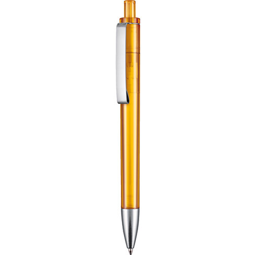 Kugelschreiber EXOS TRANSPARENT , Ritter-Pen, mango-gelb, ABS-Kunststoff, 14,00cm (Länge), Bild 1