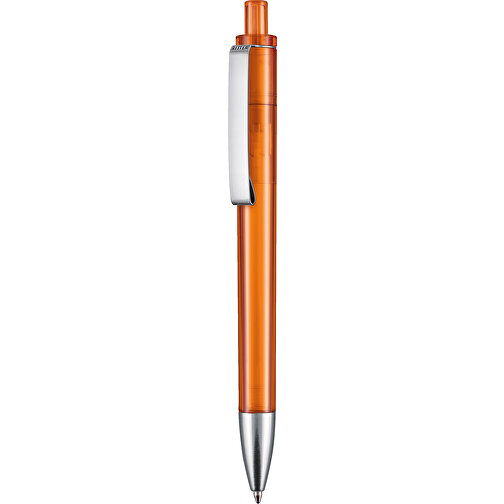 Kugelschreiber EXOS TRANSPARENT , Ritter-Pen, clementine, ABS-Kunststoff, 14,00cm (Länge), Bild 1