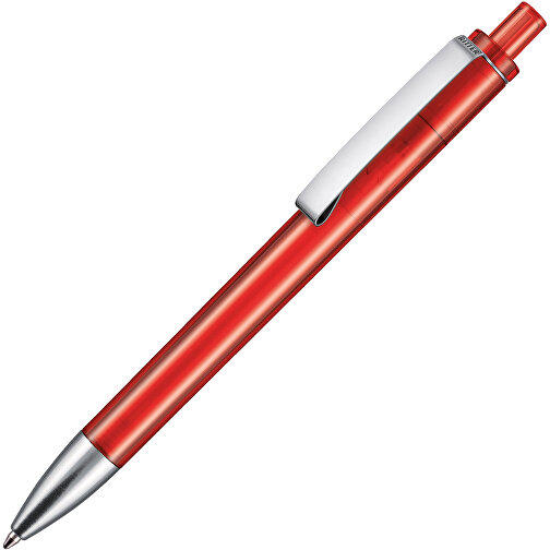 Kugelschreiber EXOS TRANSPARENT , Ritter-Pen, feuer-rot, ABS-Kunststoff, 14,00cm (Länge), Bild 2