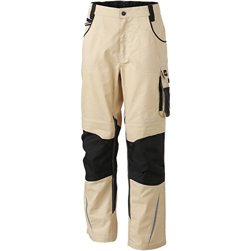 Workwear Pants , James Nicholson, stone/schwarz, 100% Polyamid CORDURA ®, 27, , Bild 1