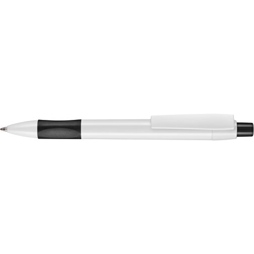 Kugelschreiber Cetus , Ritter-Pen, rauch-grau/weiß, ABS-Kunststoff, 14,20cm (Länge), Bild 3