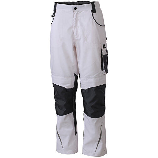 Workwear Pants , James Nicholson, weiss/carbon, 100% Polyamid CORDURA ®, 58, , Bild 1
