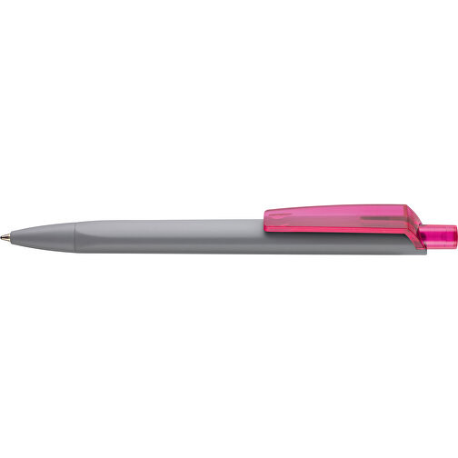 Kugelschreiber Tri-Star Soft STP , Ritter-Pen, magenta/grau, ABS-Kunststoff, 14,20cm (Länge), Bild 3