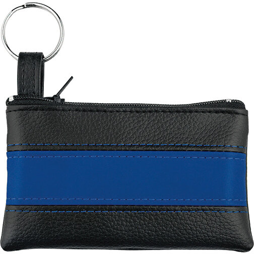 CreativDesign Schlüsseltasche 'LookPlus' Schwarz/blau , schwarz / blau, PU, 11,70cm x 7,50cm (Länge x Breite), Bild 1